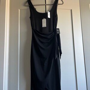 Express Body Contour Wrap Front MIDI Dress - Size XS